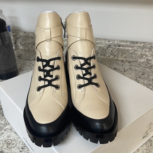 3.1 Phillip Lim Cream combat boots - Picture 3 of 9